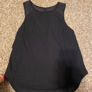 Lulu Lemon Black Mesh Tank